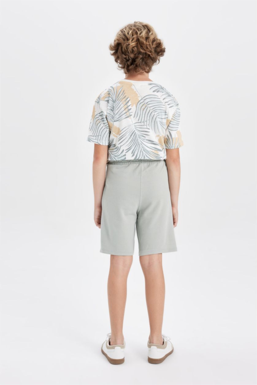 Boys & Teens Light Green Boy Basic Pique Shorts