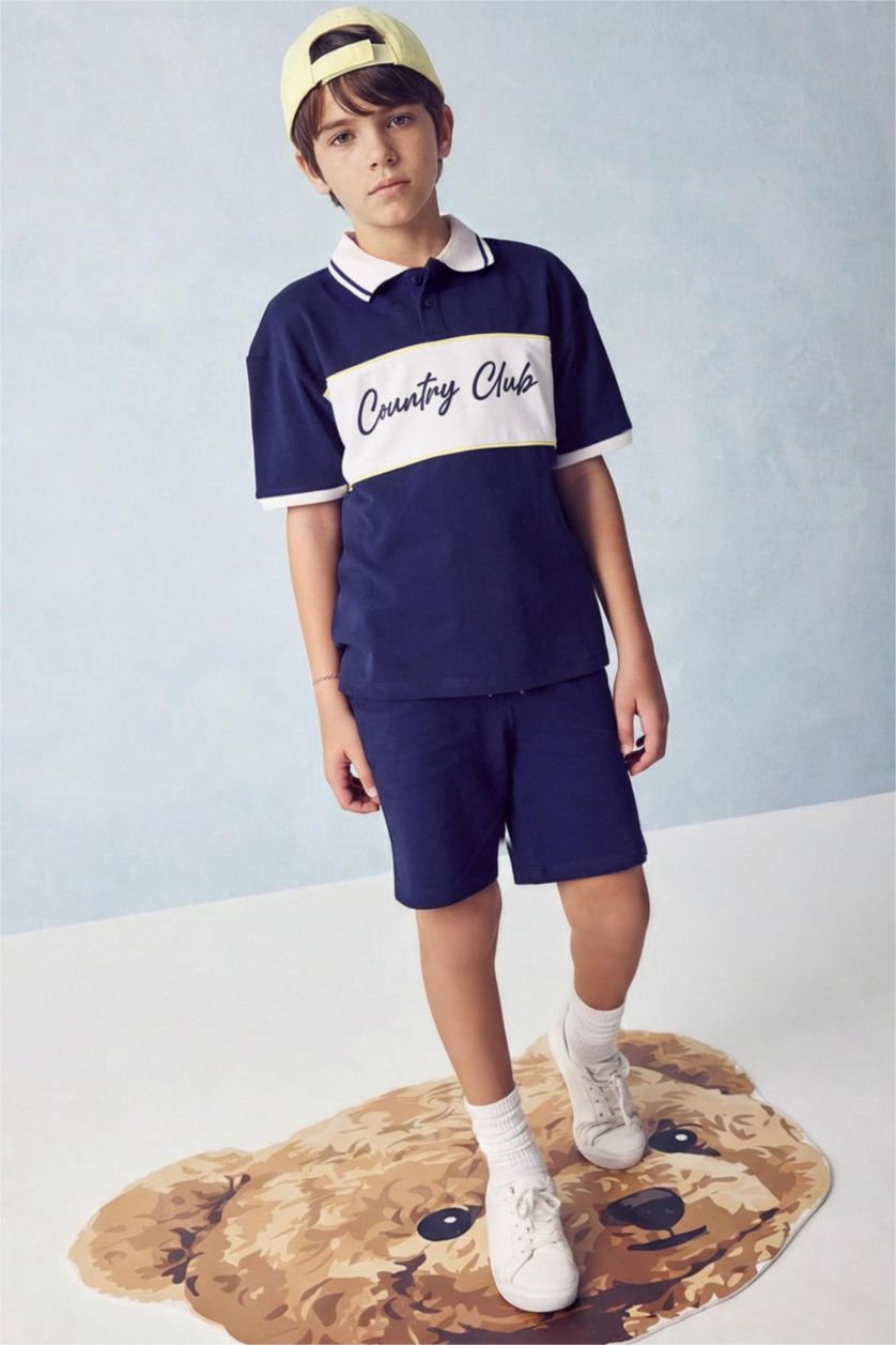 GARÇONS Marin Short en piqué pour garçon