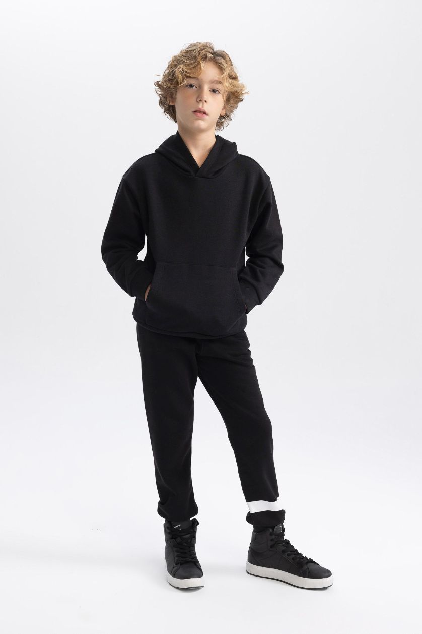 أولادي أسود بنطلون سويت بانتس اولادي تقيل قصة عادية بأستك من تحت