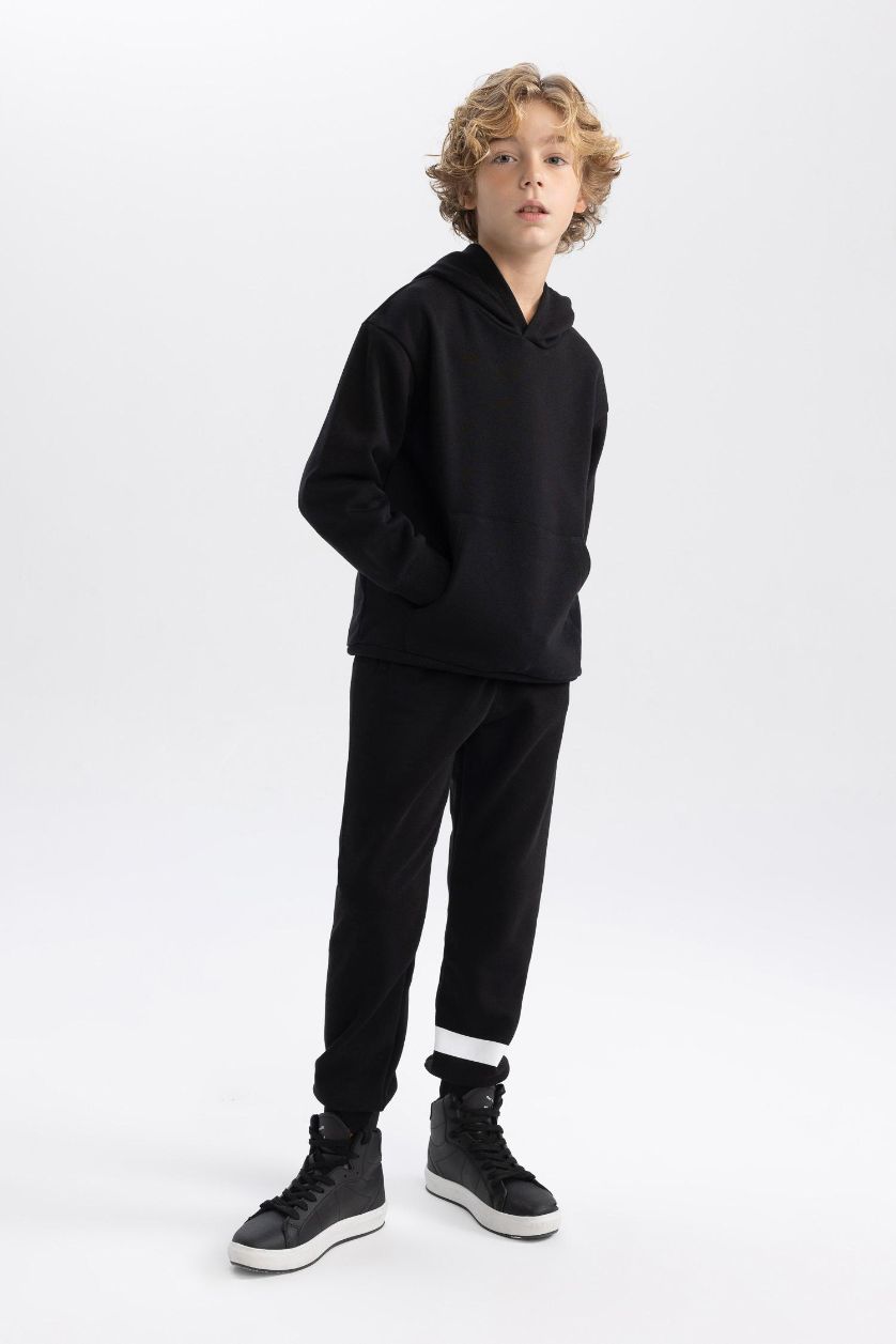 أولادي أسود بنطلون سويت بانتس اولادي تقيل قصة عادية بأستك من تحت