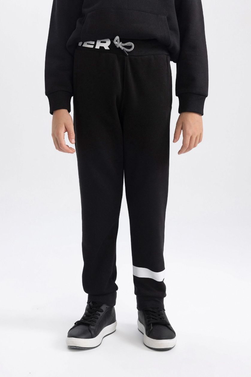 أولادي أسود بنطلون سويت بانتس اولادي تقيل قصة عادية بأستك من تحت