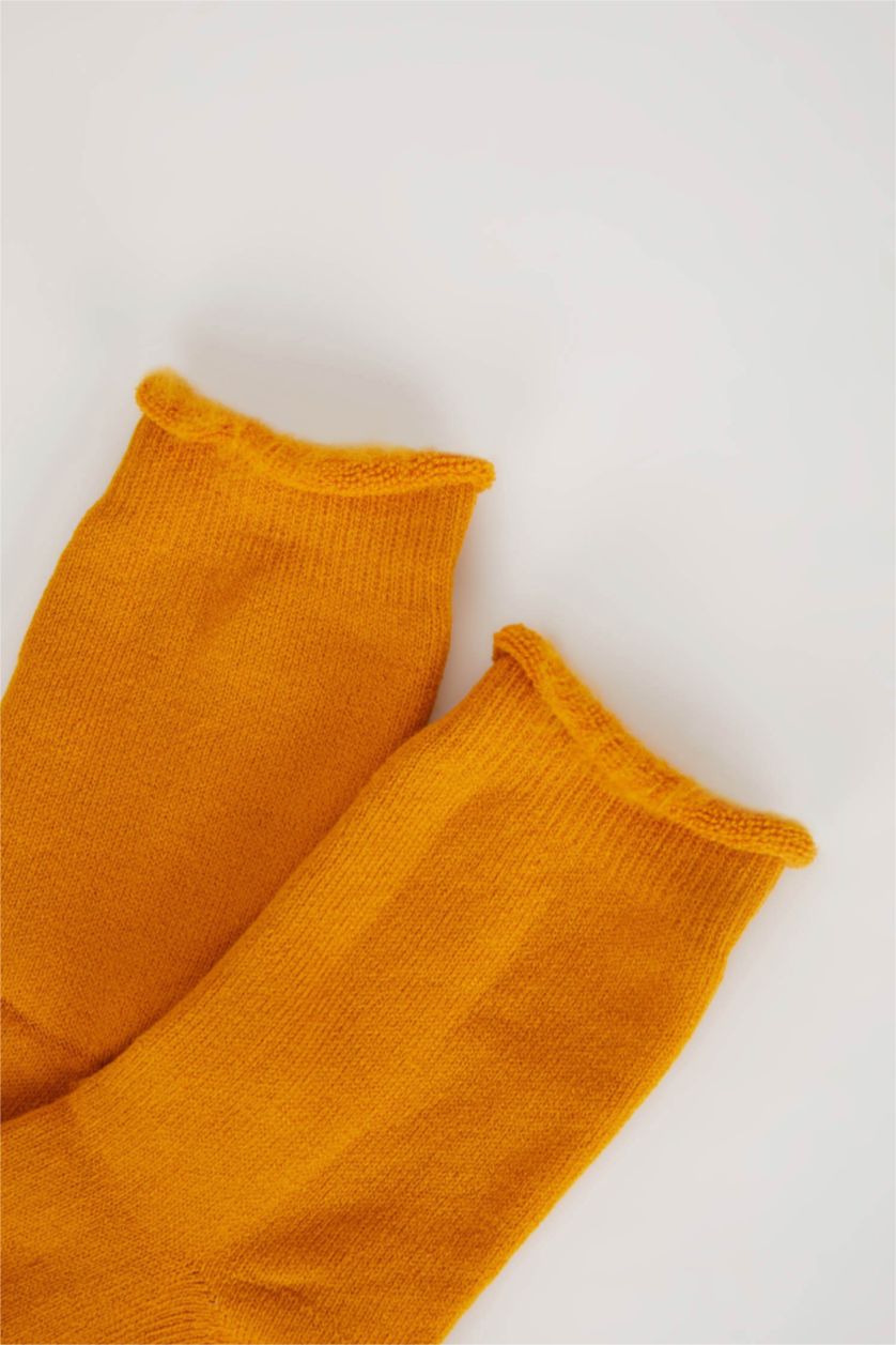 Erkek Çocuk - Genç Erkek Açık Kahve Pamuklu Uzun Çorap Erkek Çocuk