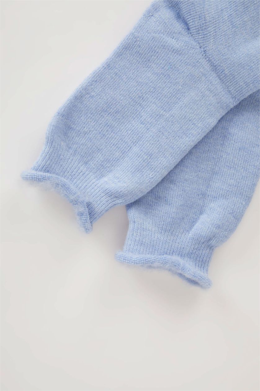 Erkek Çocuk - Genç Erkek Açık Mavi Erkek Çocuk Pamuklu Uzun Çorap