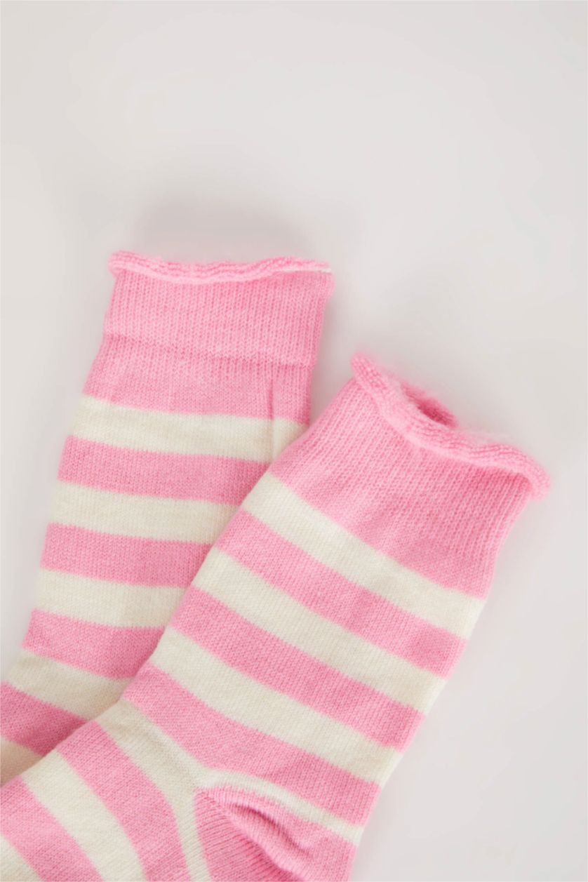 بنات زهري جوارب منزلي قطن بناتي