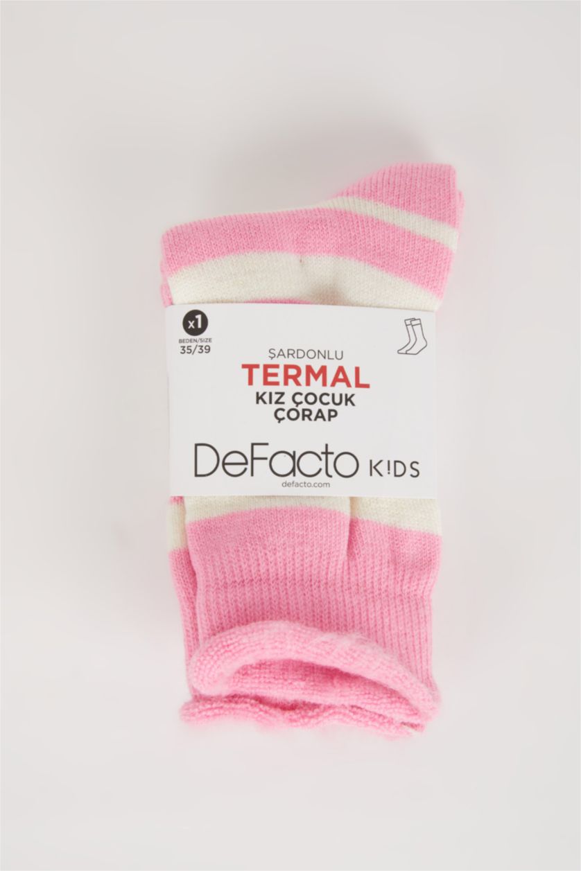 بنات زهري جوارب منزلي قطن بناتي