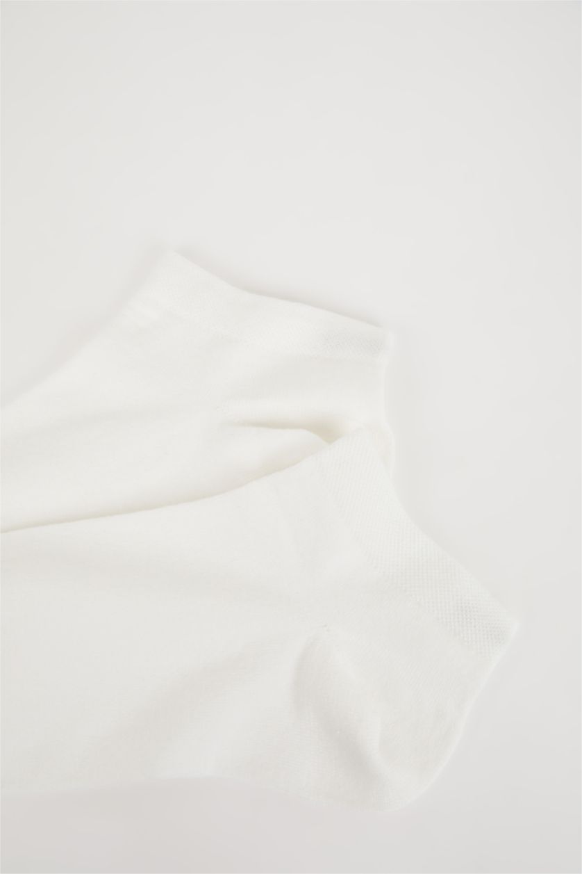 Kadın Beyaz Kadın Dikişsiz 2'li Bambu Patik Çorap