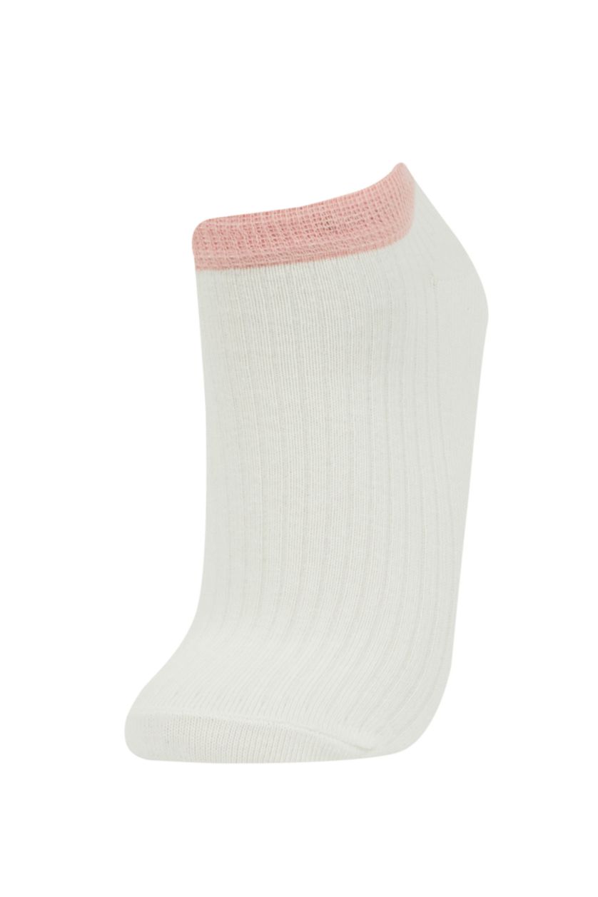 FEMME Blanc Chaussettes Courtes en Coton pour Femme - 5 Paires