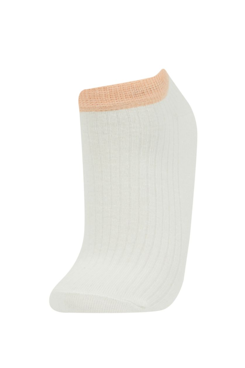 FEMME Blanc Chaussettes Courtes en Coton pour Femme - 5 Paires
