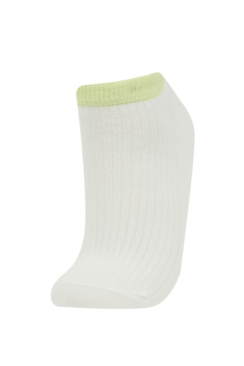 FEMME Blanc Chaussettes Courtes en Coton pour Femme - 5 Paires
