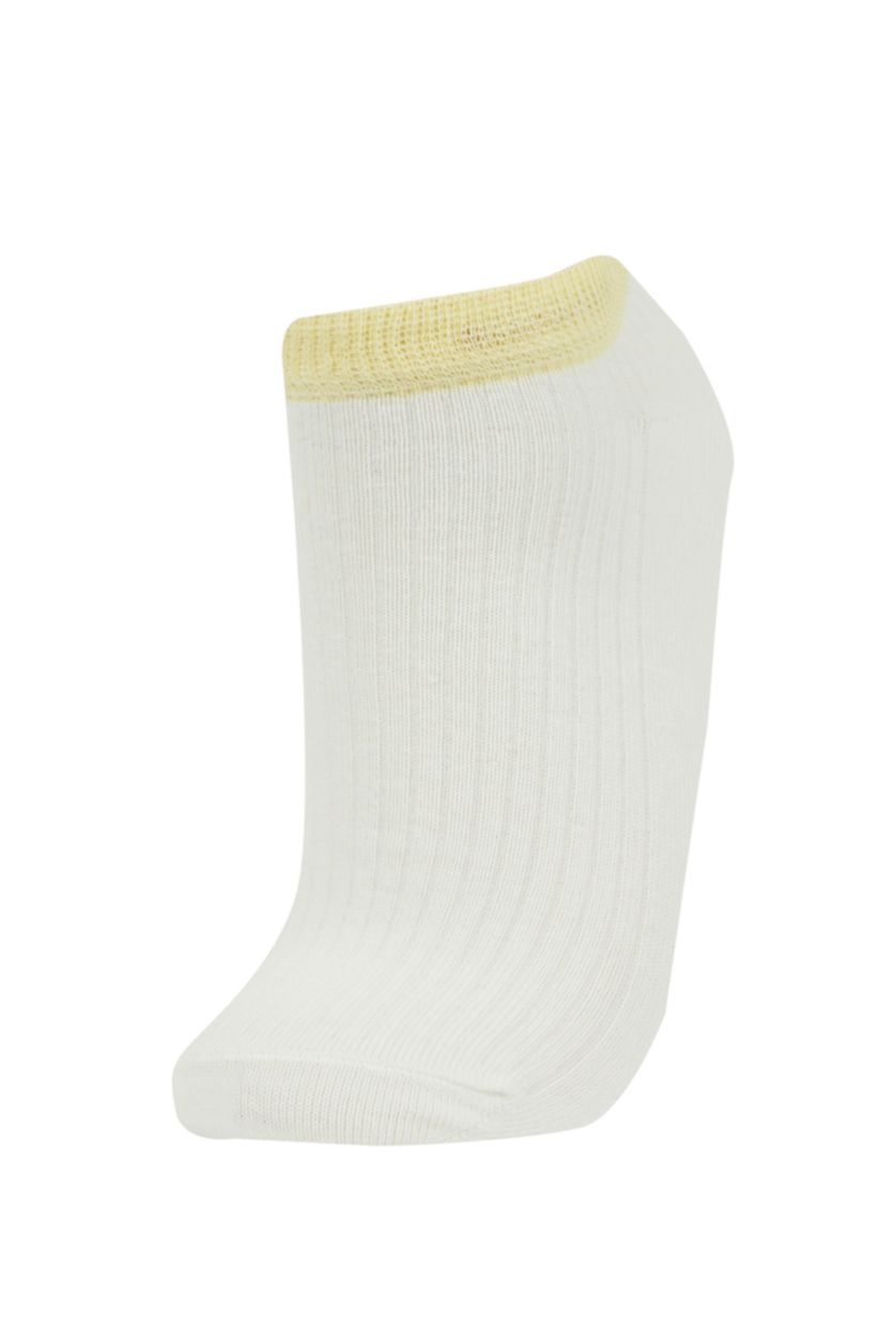FEMME Blanc Chaussettes Courtes en Coton pour Femme - 5 Paires