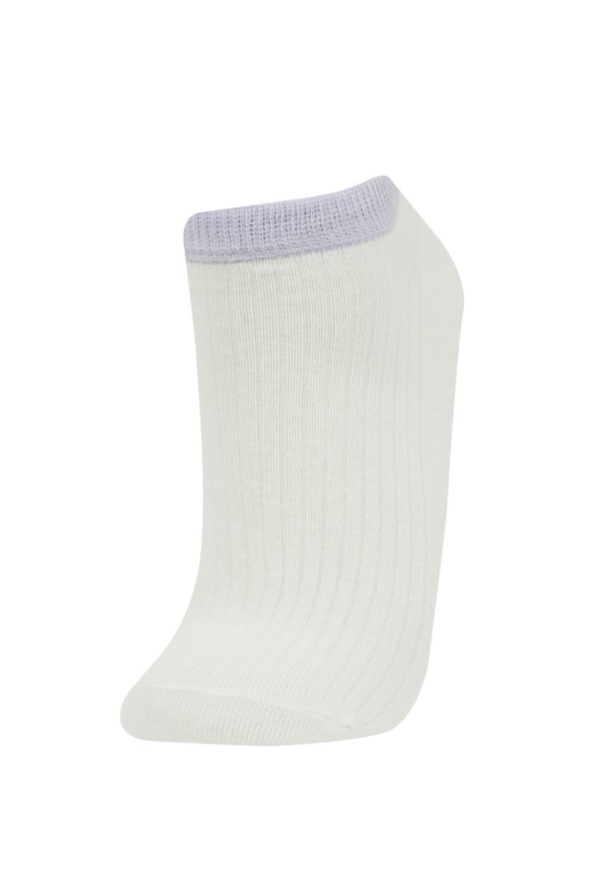 FEMME Blanc Chaussettes Courtes en Coton pour Femme - 5 Paires