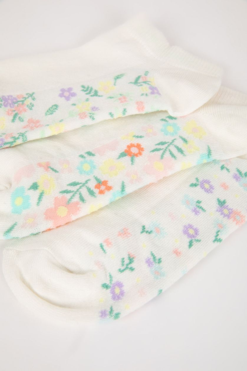 FEMME Blanc Lot de 3 paires de Chaussettes courtes en coton pour femme