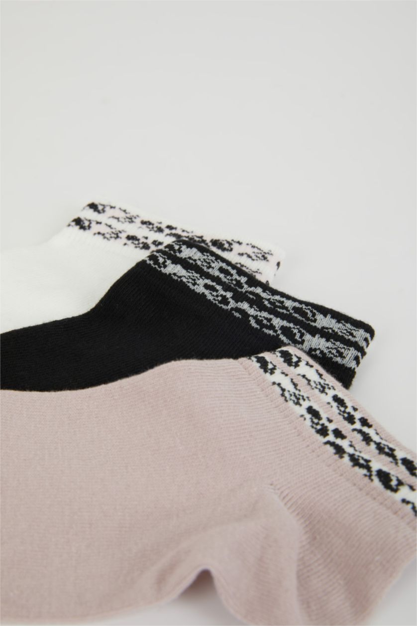 Kadın Karma Kadın 3'lü Pamuklu Patik Çorap