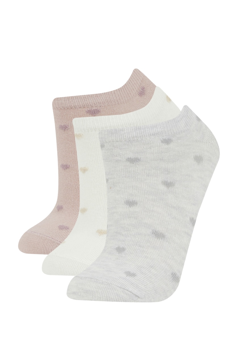 Женщины Разноцветный 3 piece Cotton Short Socks