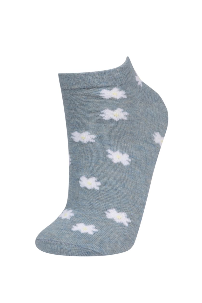 FEMME Blanc Chaussettes Courtes en Coton pour Femme - 5 Paires