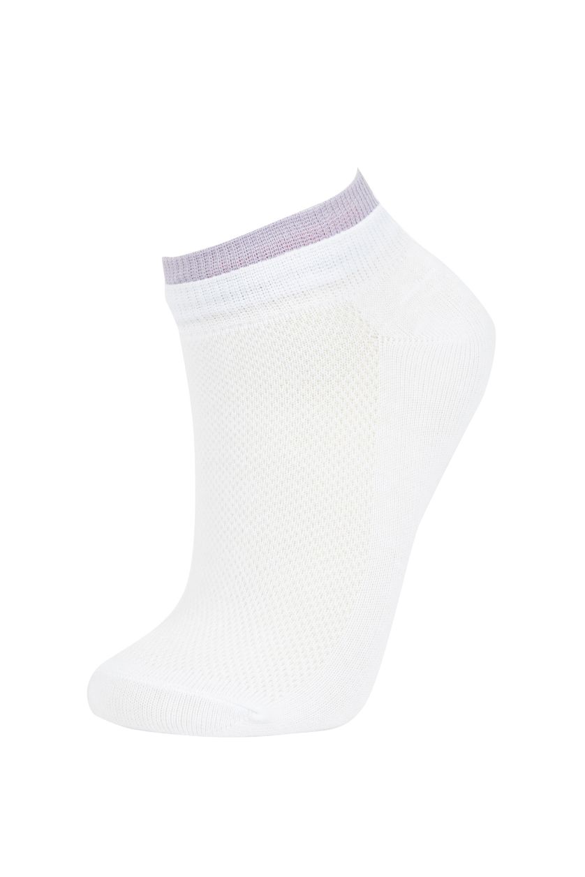 حريمي أبيض (000) شرابات قصير حريمي قطن - 5 قطع