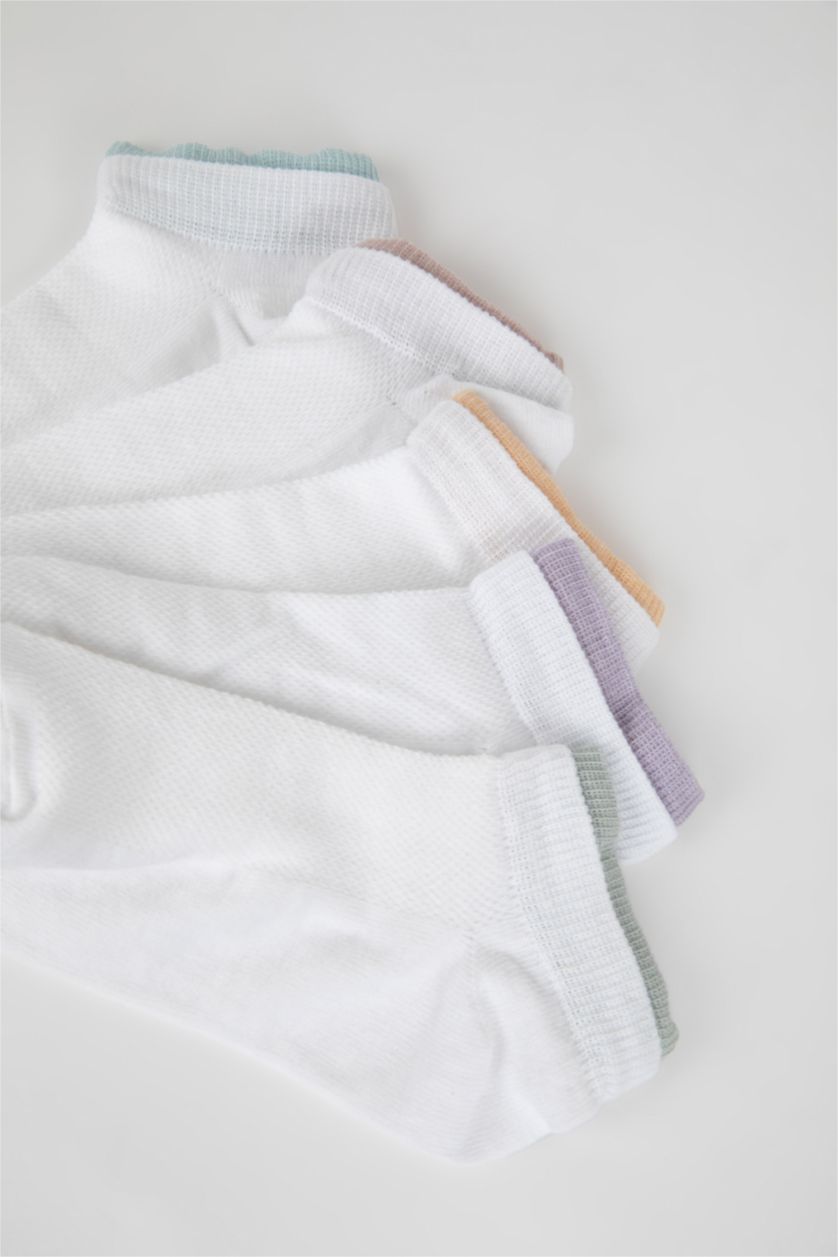 حريمي أبيض (000) شرابات قصير حريمي قطن - 5 قطع