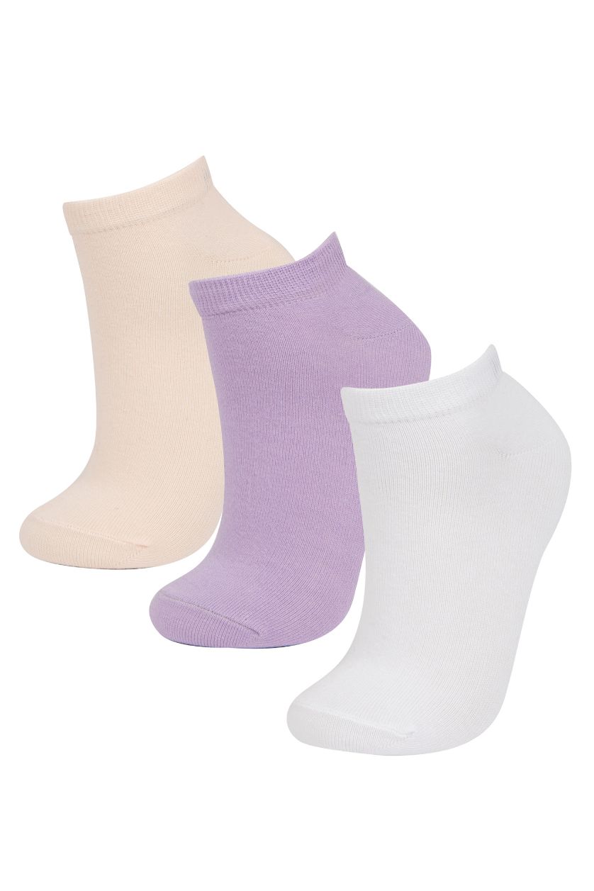 FEMME Violet Lot de 3 Paires de Chaussettes courtes pour Femme