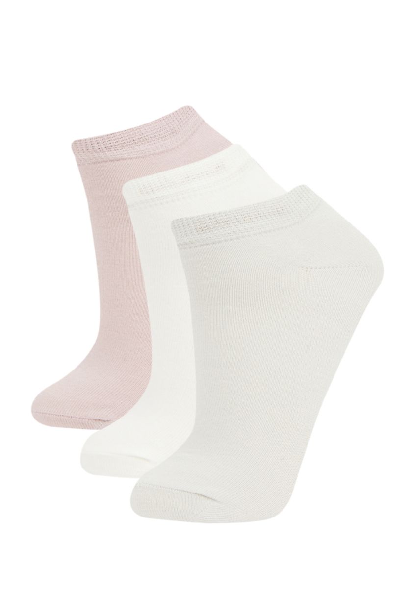 Women Yumuşak 3 piece Cotton Short Socks