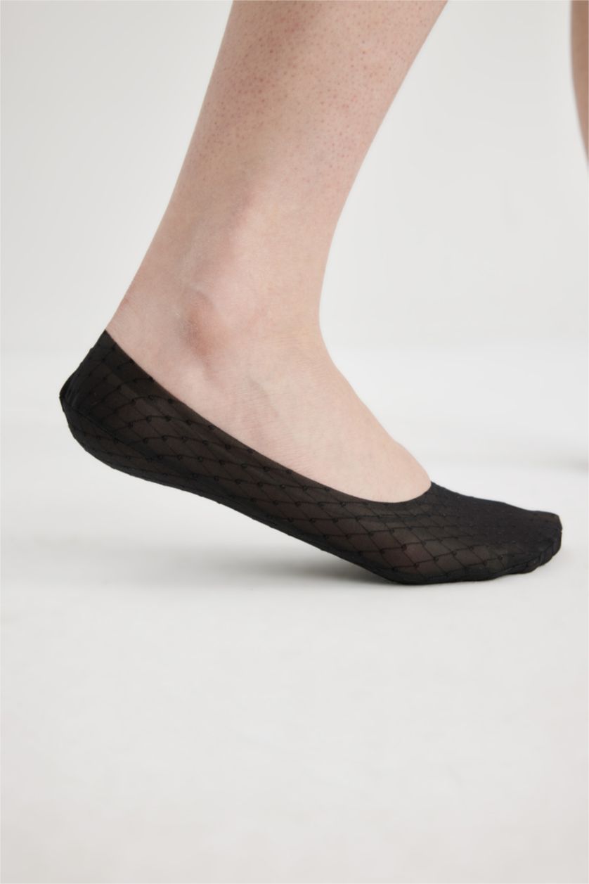 FEMME Beige Chaussettes Socquettes Microfibre à Découpe Laser pour Femme - 2 Paires