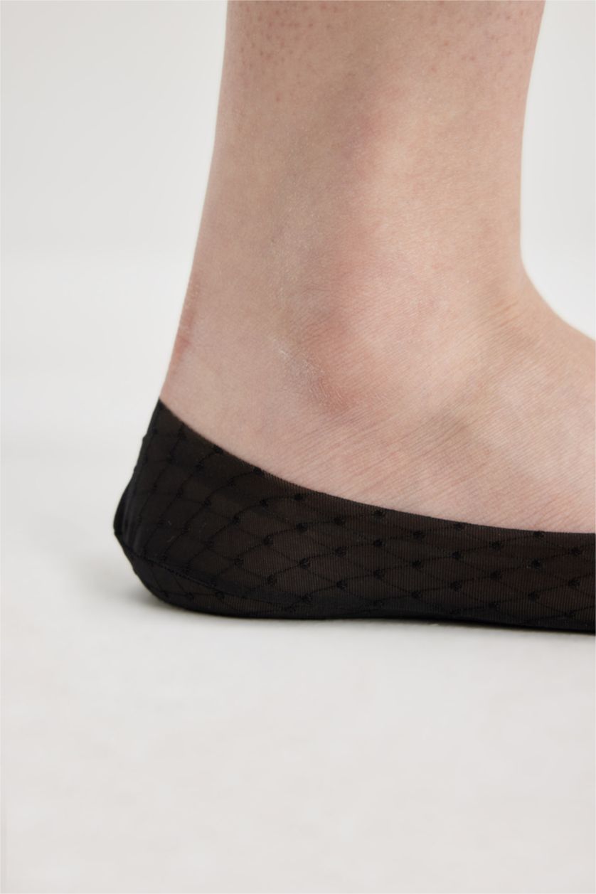 FEMME Beige Chaussettes Socquettes Microfibre à Découpe Laser pour Femme - 2 Paires