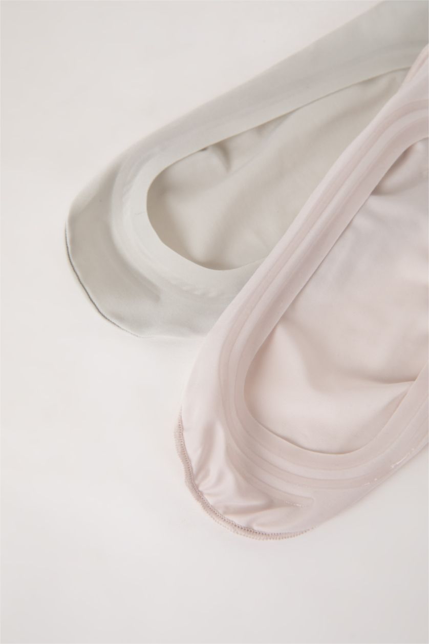 نساء أخضر فاتح جوارب فلات ألياف نسائي - قطعتين