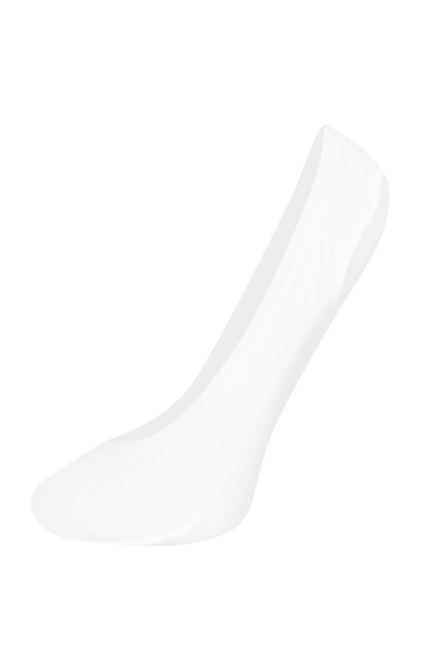 Kadın Beyaz 2'li Microfiber Babet Çorap