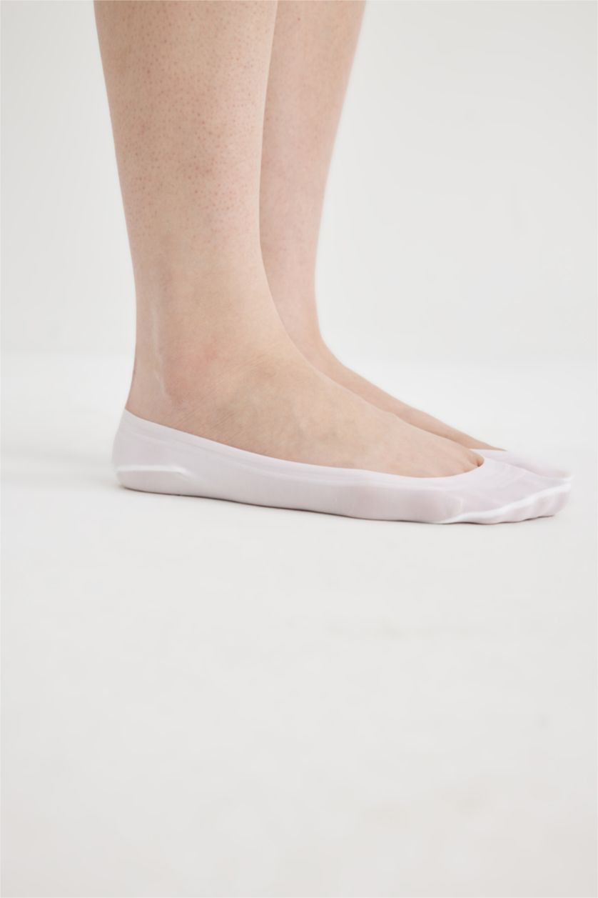 Kadın Beyaz 2'li Microfiber Babet Çorap
