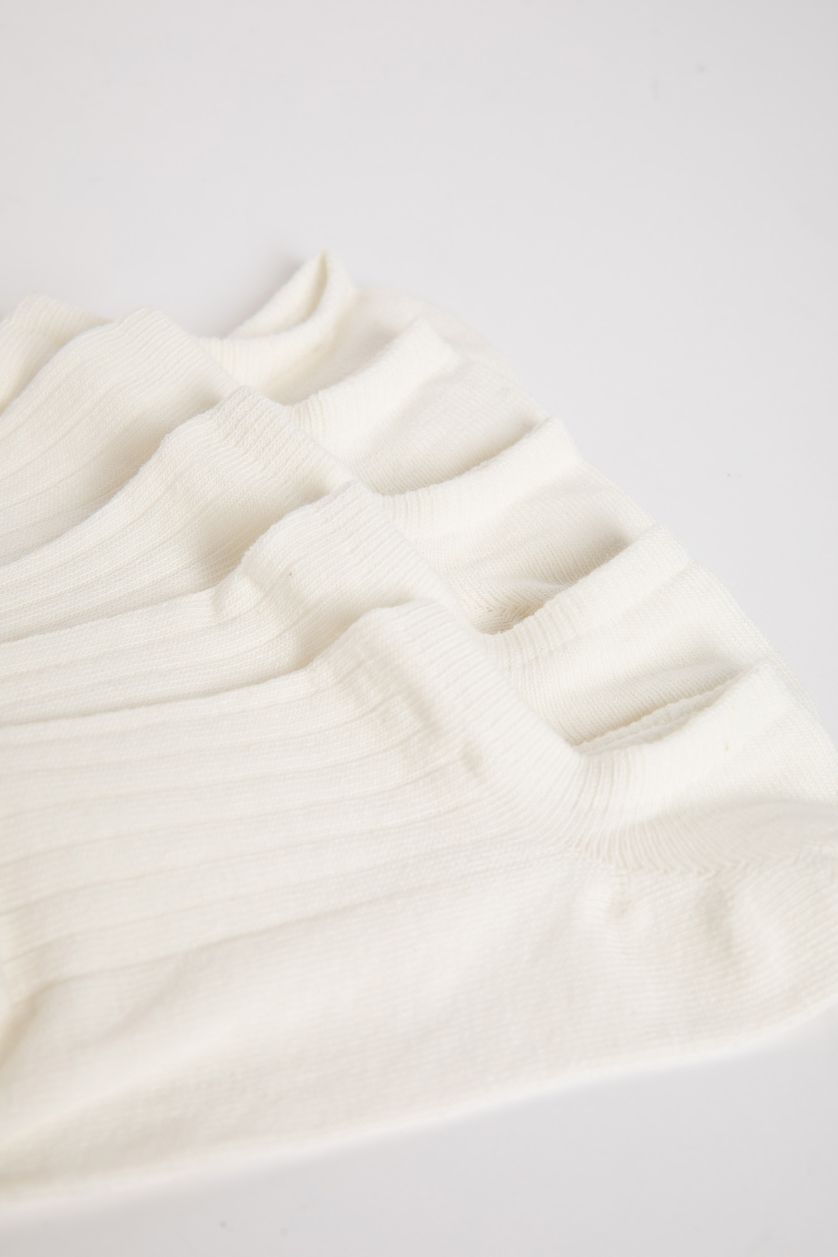 حريمي أبيض (000) شرابات سنيكرز حريمي قطن - 5 قطع