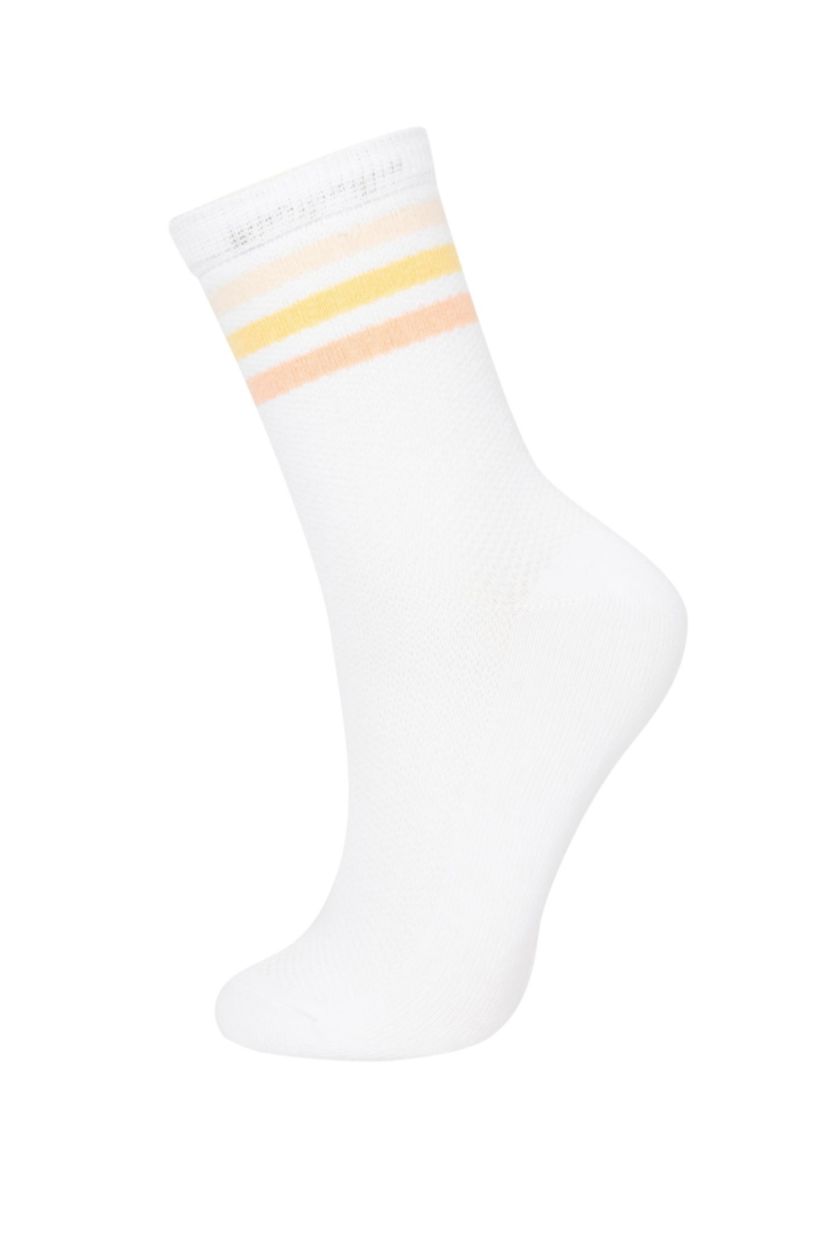 FEMME Blanc Chaussettes Longues Coton Pour Femme - 3 Paires