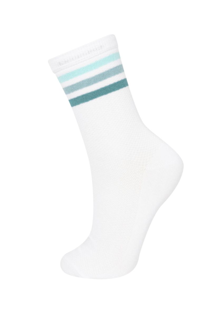 FEMME Blanc Chaussettes Longues Coton Pour Femme - 3 Paires