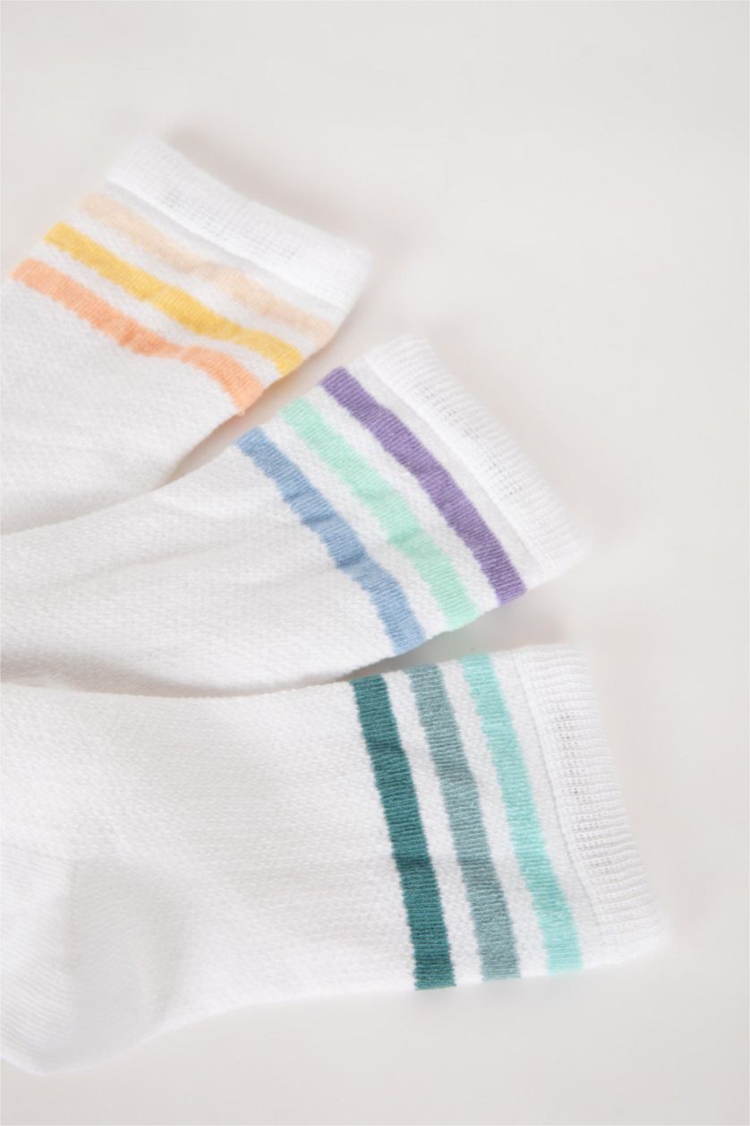 FEMME Blanc Chaussettes Longues Coton Pour Femme - 3 Paires