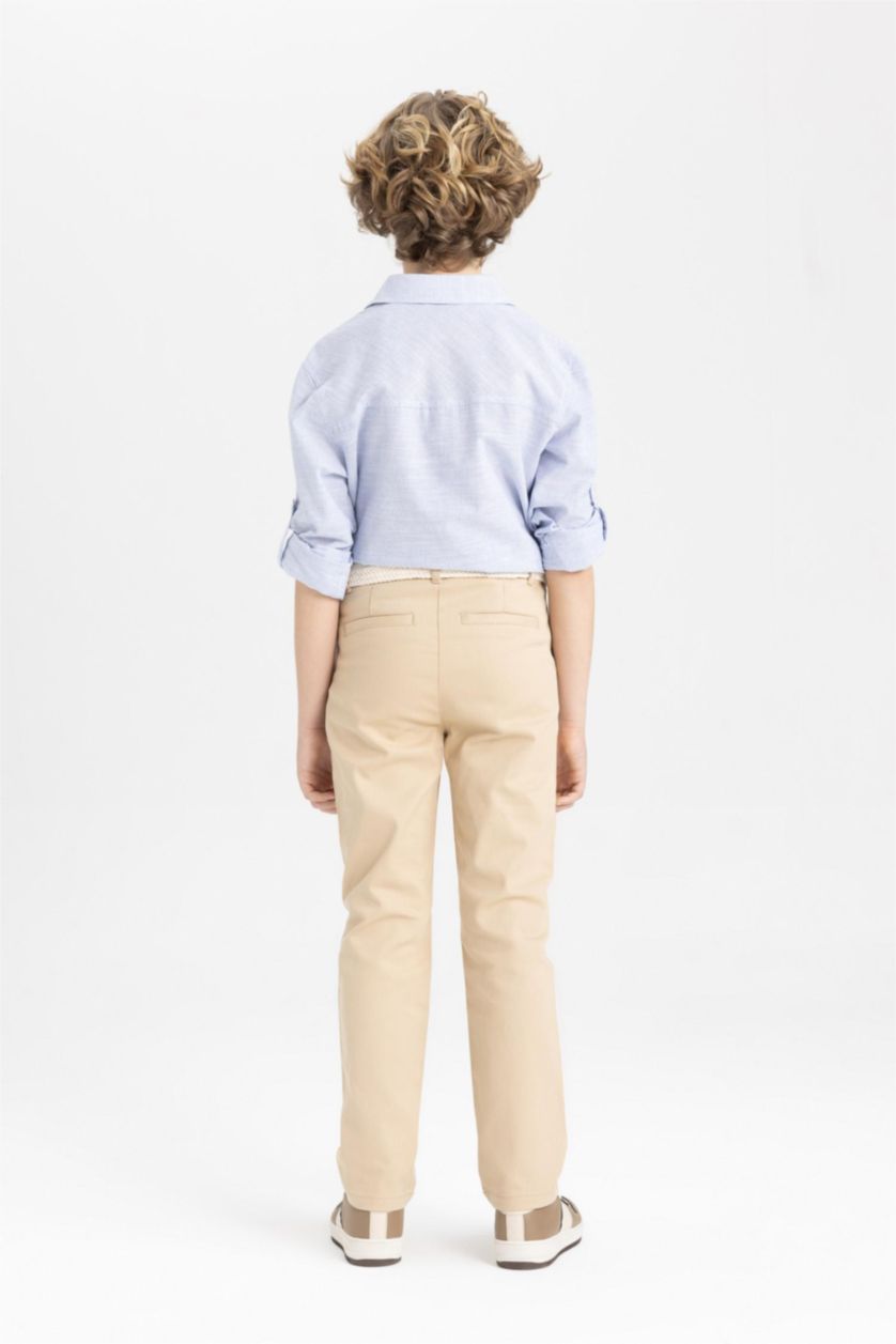 BOYS & TEENS Beige بنطلون جبردين قصة عادية