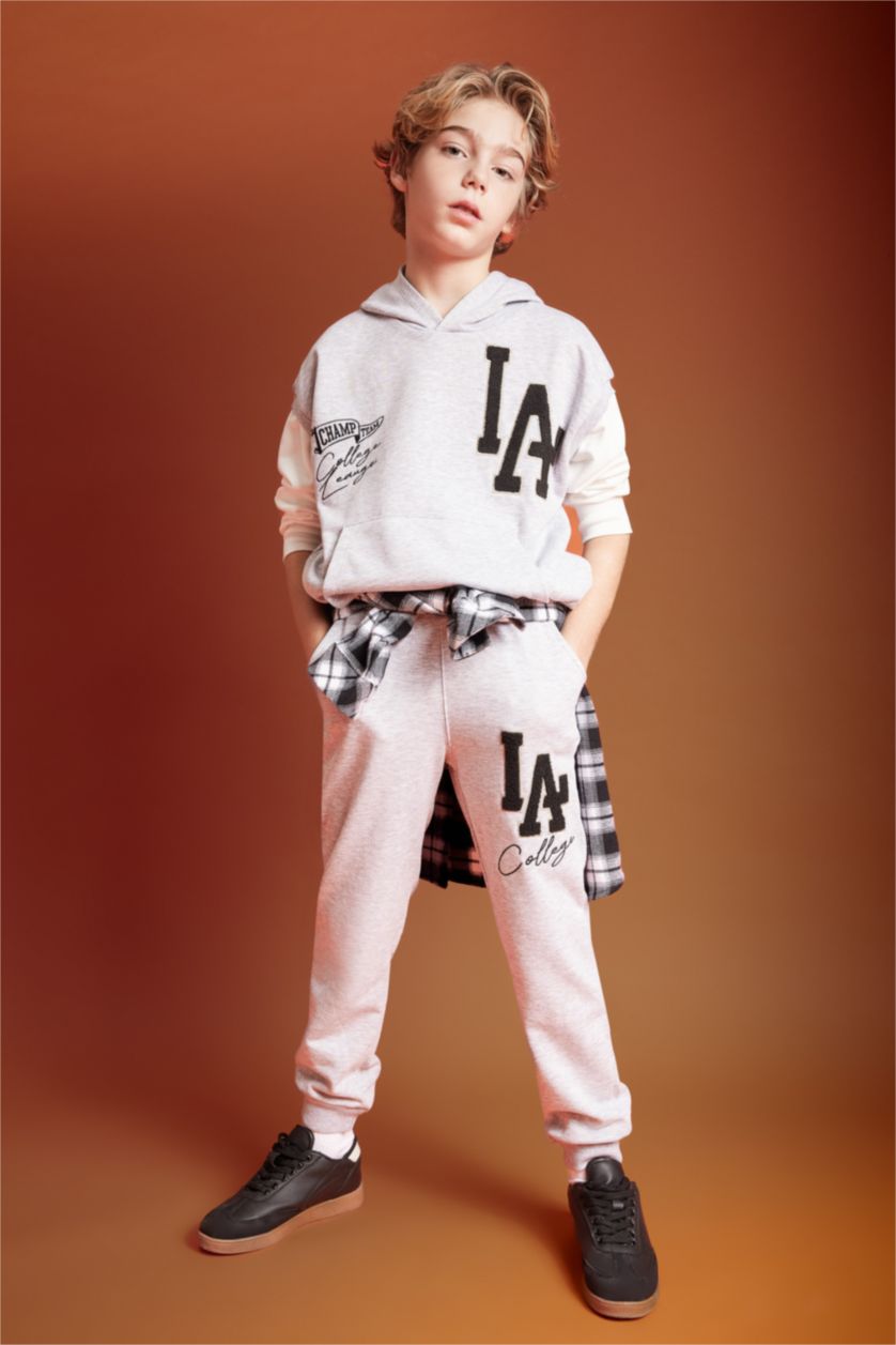 GARÇONS Gris Sweatshirt Oversize à Capuche Sans Manches Pour Garçon