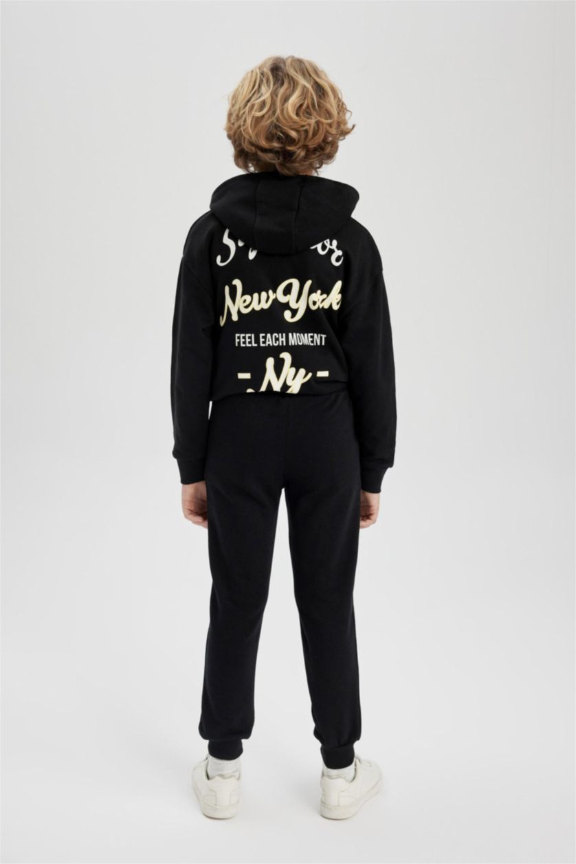 Мальчики и подростки Черный Штаны с принтом для мальчиков, Школьная коллекция