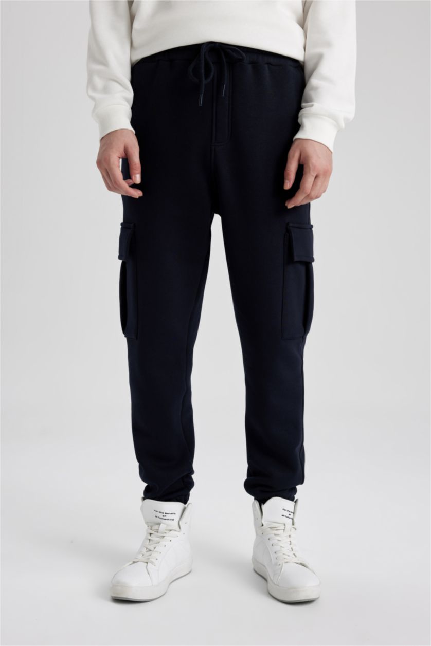 Erkek Siyah Regular Fıt Pantolon