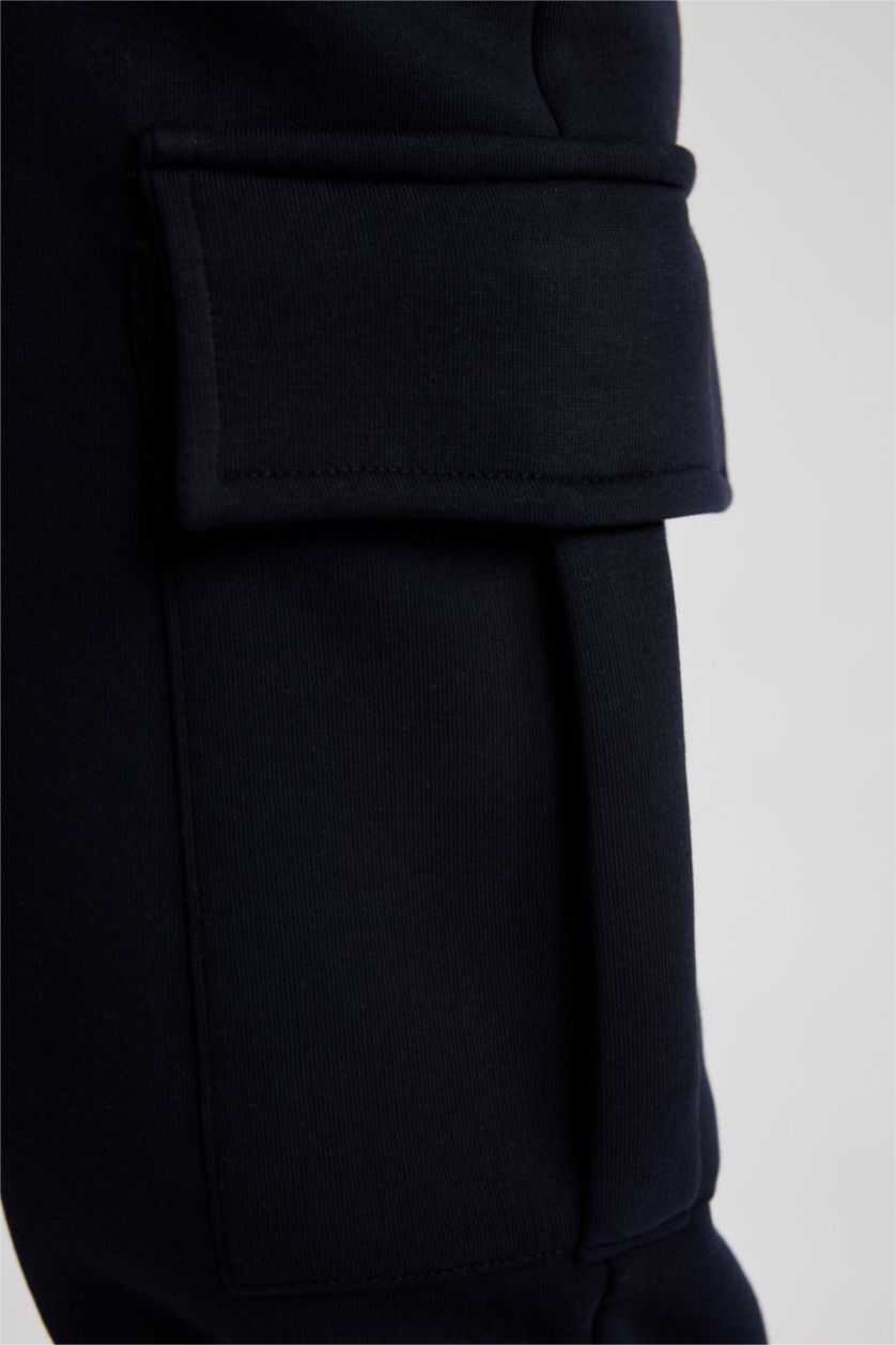 Erkek Siyah Regular Fıt Pantolon