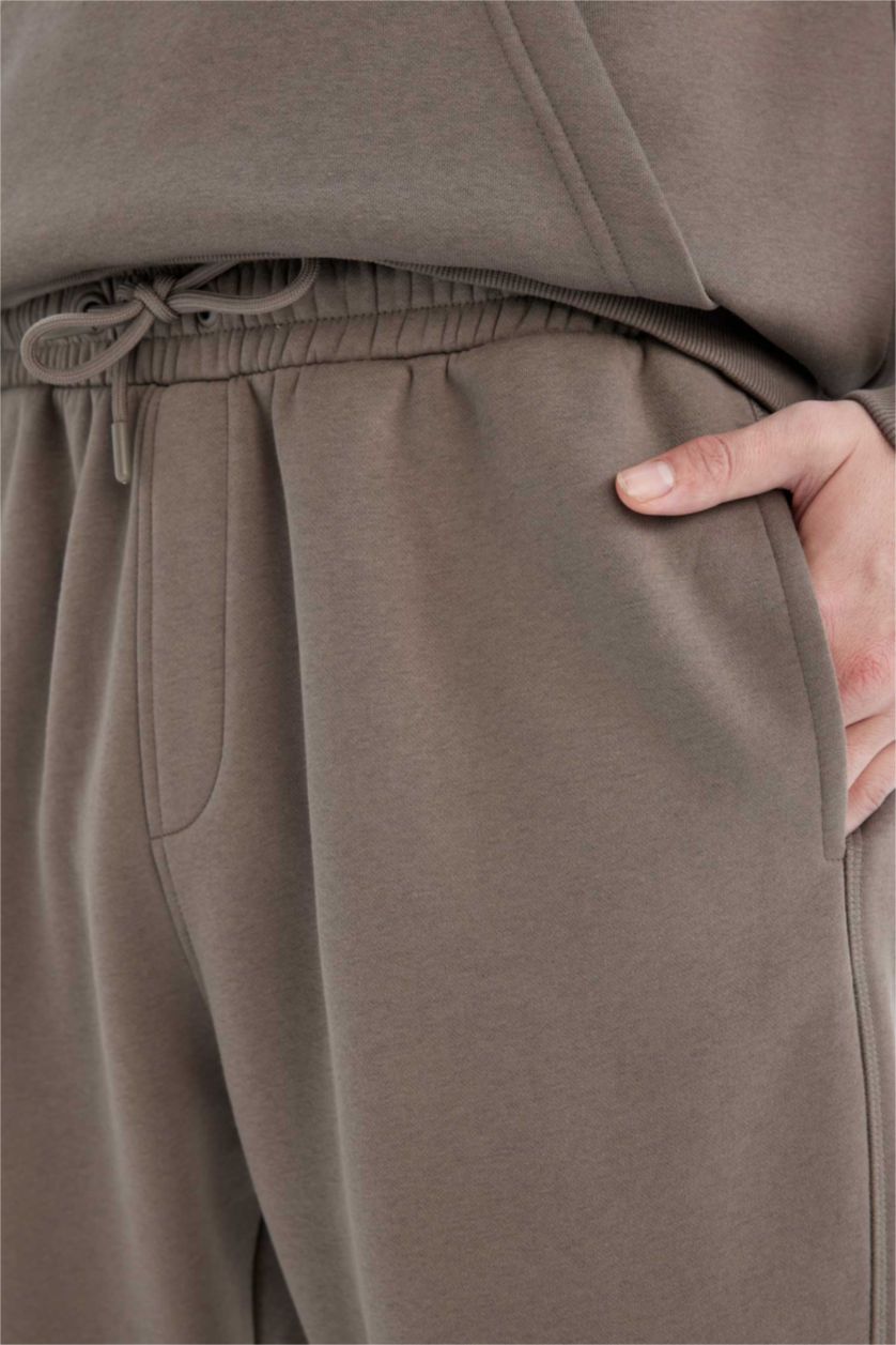 Erkek Açık Kahve Regular Fit Eşofman Altı Cepli Beli Bağcıklı Lastikli Paça 