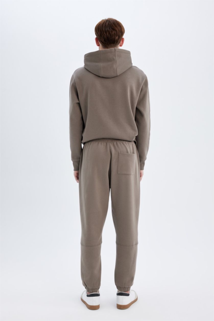 Erkek Açık Kahve Regular Fit Eşofman Altı Cepli Beli Bağcıklı Lastikli Paça 