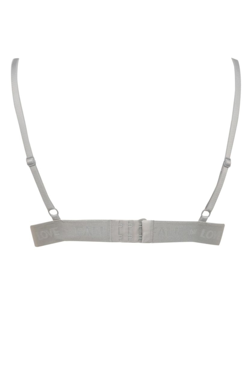 Kadın Gri Melanj Fall in Love Çıkarılabilir Pedli Bra