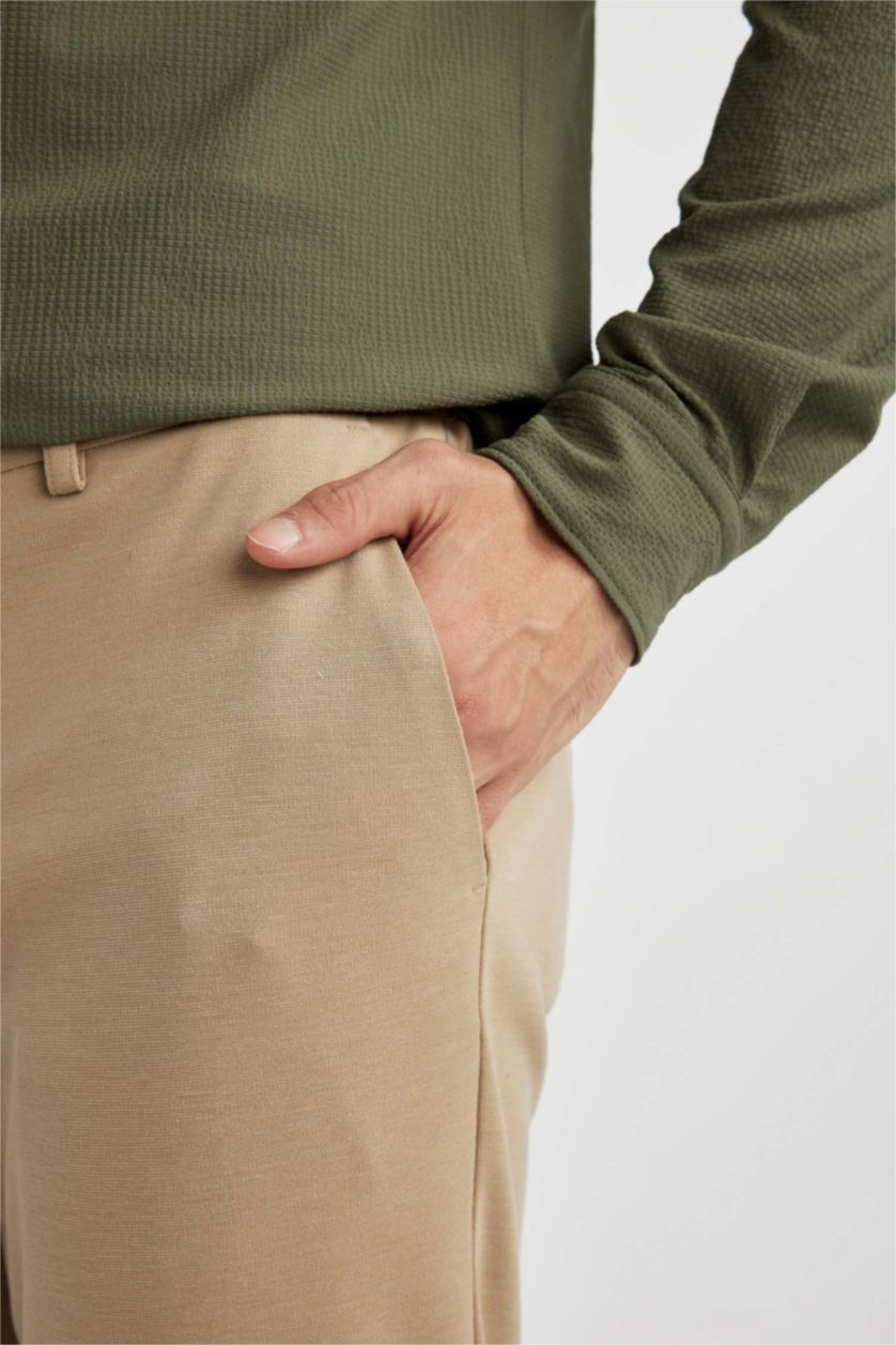 Erkek Kum Jogger Fıt Duble Paça Her Yöne Esneyen Pantolon