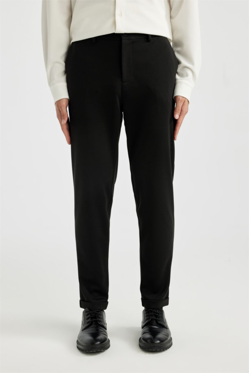 MAN Black Jogger Double Leg Stretch Trousers