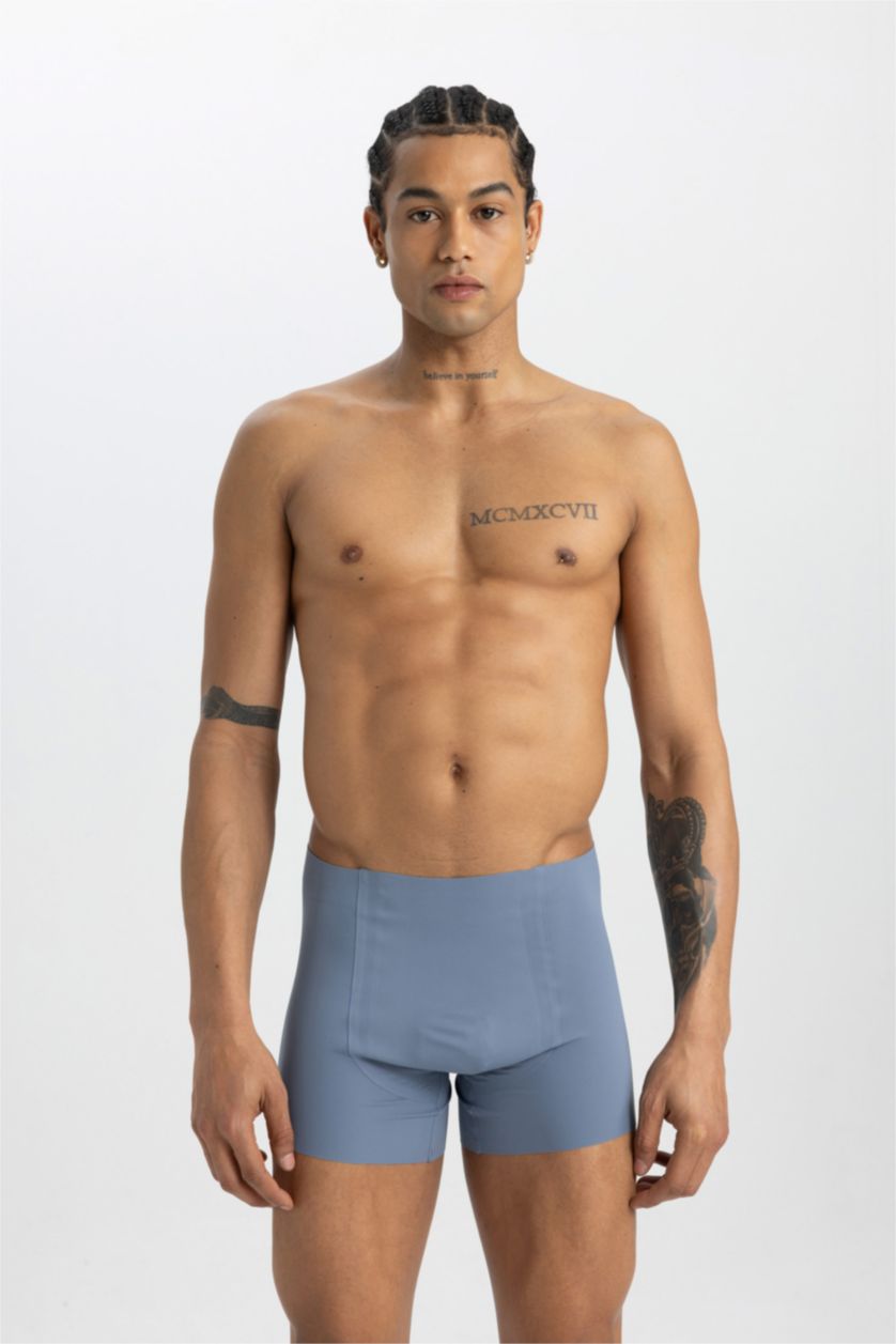 Erkek Gri Regular Fıt Boxer