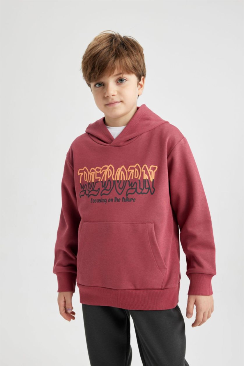 أولادي خمري فاتح سويت شيرت اولادي تقيل قصة عادية