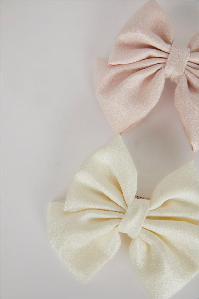 Kadın Ekru Kız Çocuk 2'li Saç Tokası