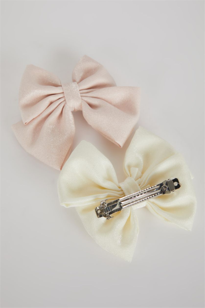 Kadın Ekru Kız Çocuk 2'li Saç Tokası