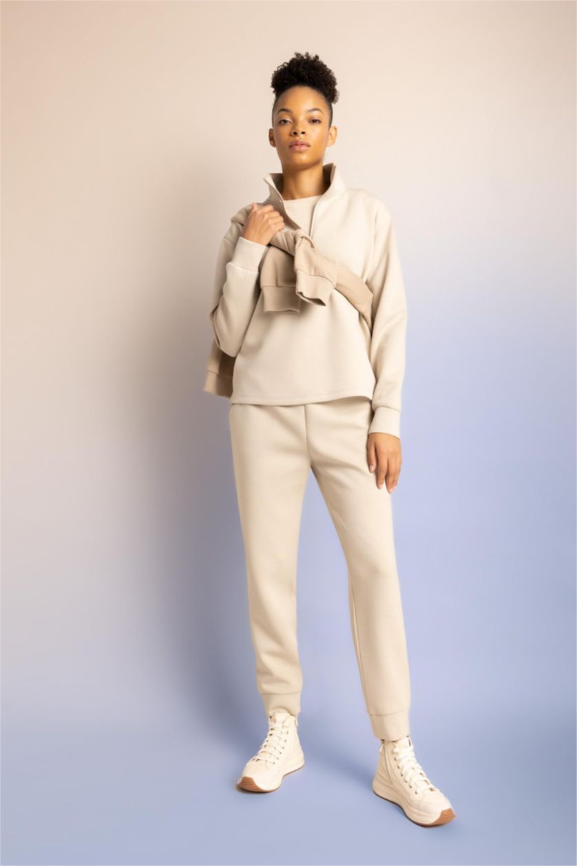 WOMAN Stone DeFactoFit Standard Fit Jogger Leg Standard Premium Trousers