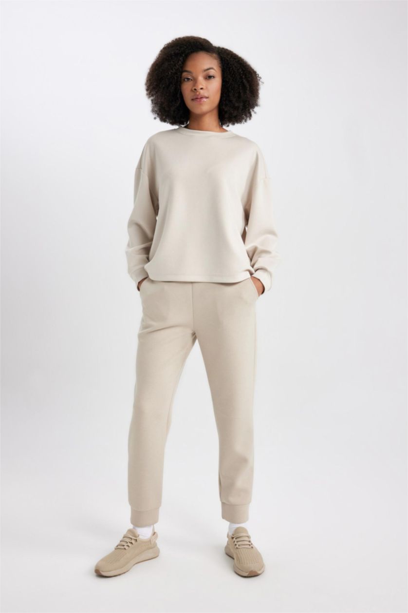 WOMAN Stone DeFactoFit Standard Fit Jogger Leg Standard Premium Trousers