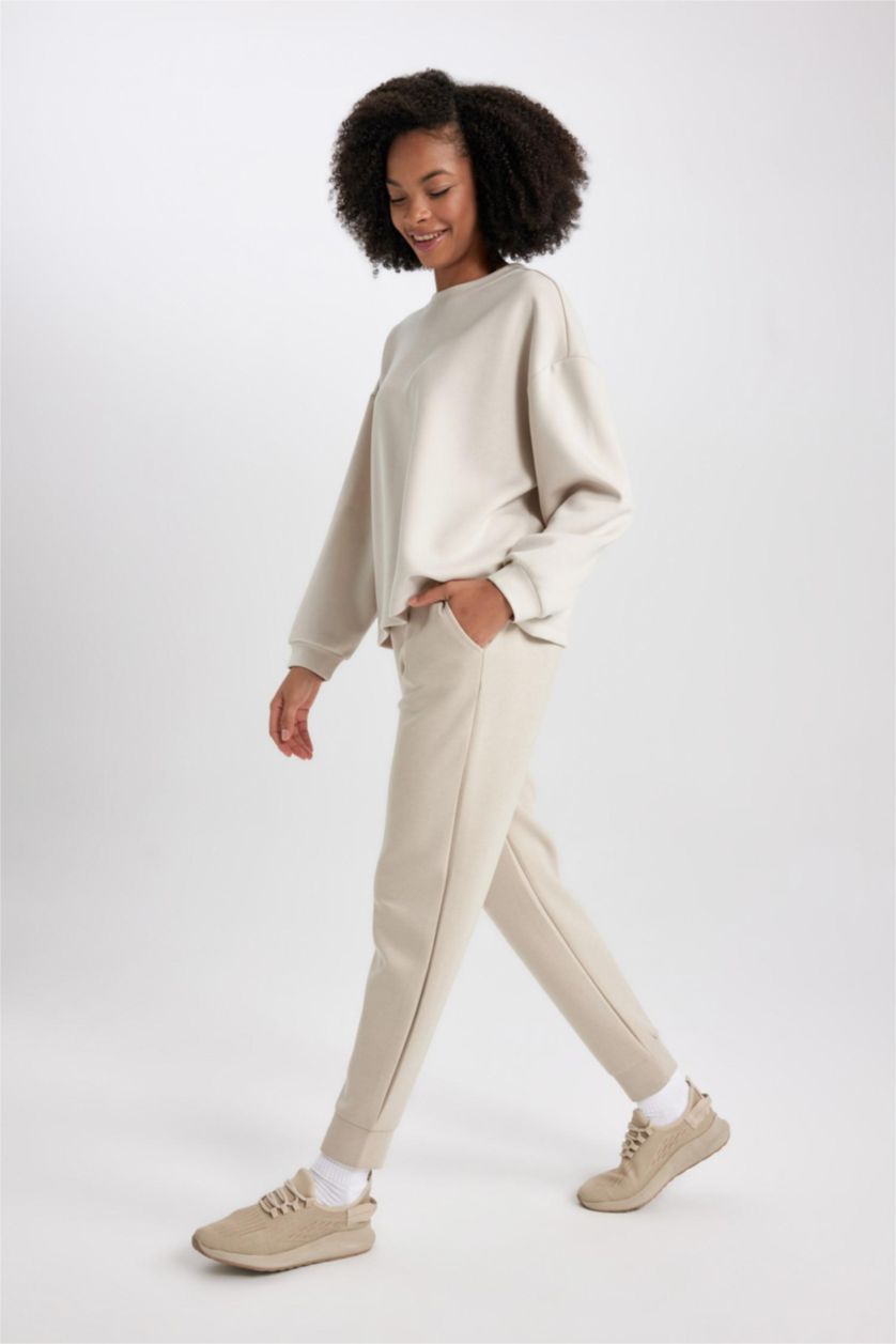 WOMAN Stone DeFactoFit Standard Fit Jogger Leg Standard Premium Trousers