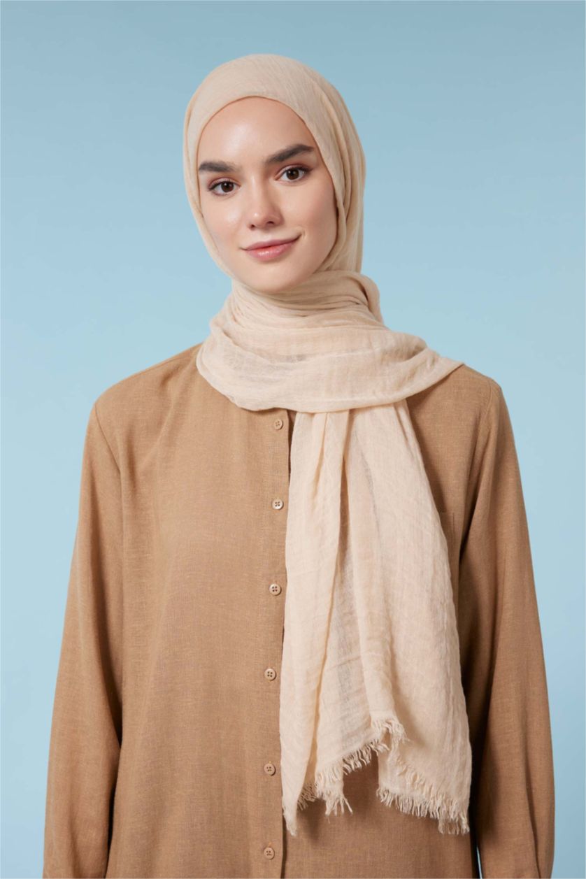 WOMAN Light Brown Woman Hijab Shawl